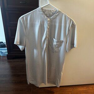 Club Monaco band collar shirt